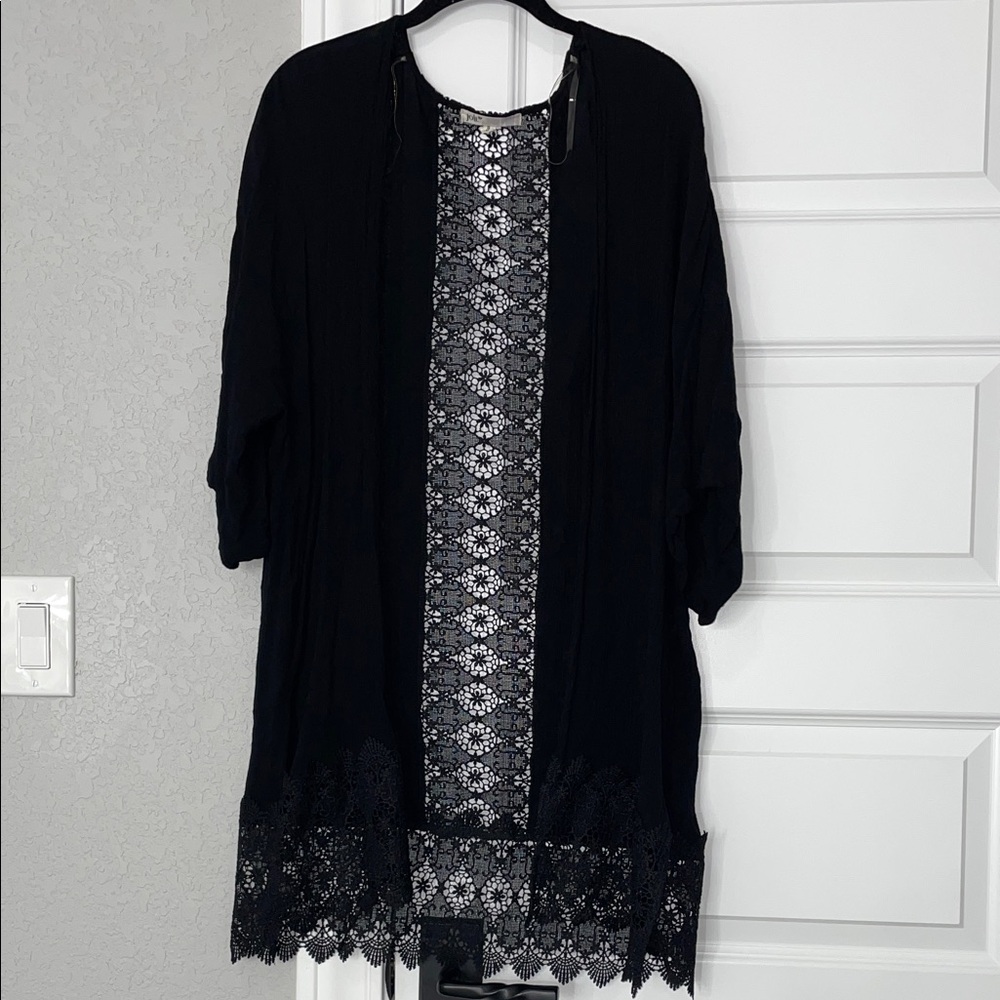 Jolt Black Lace Cardigan